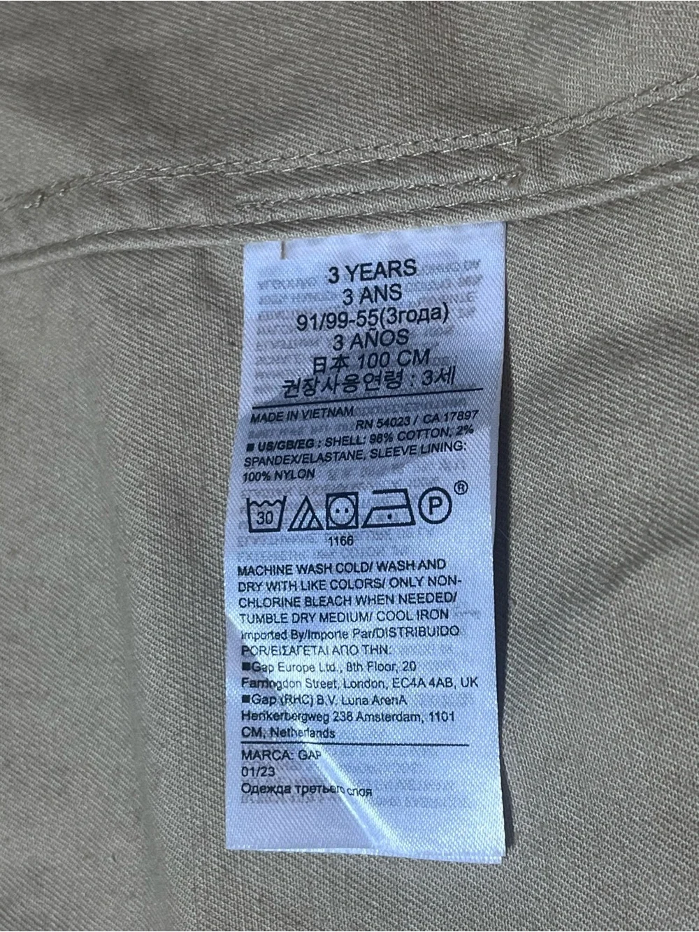 Baby GAP Light Khaki Cotton Shirt Jacket